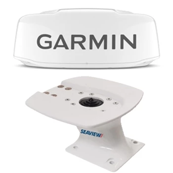 Garmin GMR Fantom 24x Radar Dome in White with Seaview Radar Mount Bundle