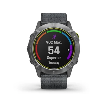 Garmin Enduro GPS Watch Steel with Gray UltraFit Nylon Strap