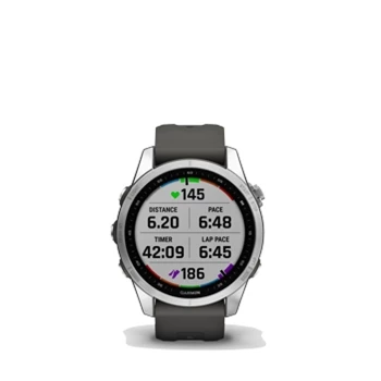 Garmin Fenix 7s Silver with Graphite Band