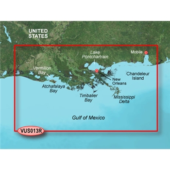 Garmin Bluechart G3 Vision Mobile to Lake Charles Chart - VUS013R