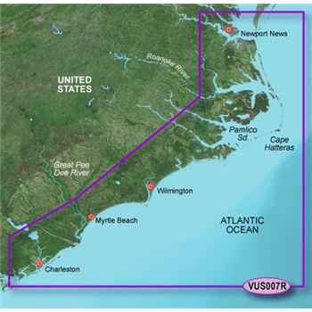 Garmin Bluechart G3 Vision Norfolk to Charleston Chart - VUS007R