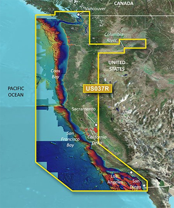 Garmin Bluechart G3 High Res Relief-Shading