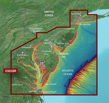 Garmin Bluechart G3 High Res Relief-Shading